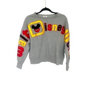 Walt Disney World Spirit Jersey Sweatshirt Logo Mickey Mouse Stitch Color XS